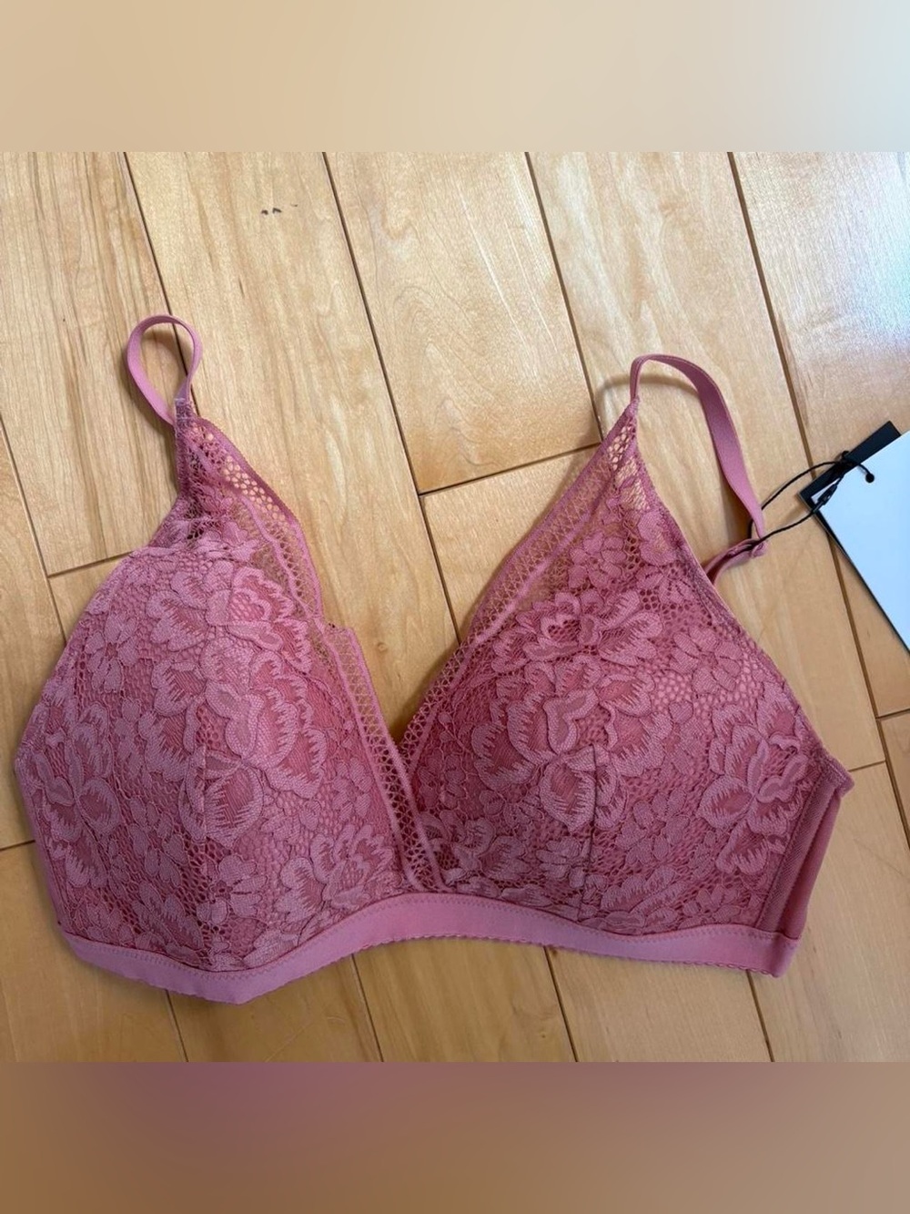 Knix Pink Lace Wireless Bralette